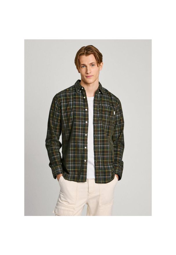 Koszula Pepe Jeans Max. Kolor: zielony