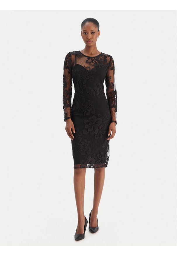 Rinascimento Sukienka koktajlowa CFC0126401003 Czarny Slim Fit. Kolor: czarny. Materiał: syntetyk. Styl: wizytowy