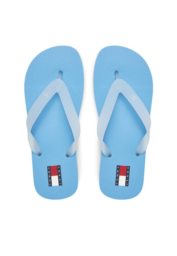 Tommy Jeans Japonki Tjw Logo Flip Flop EN0EN02447 Błękitny. Kolor: niebieski. Materiał: syntetyk