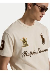 Polo Ralph Lauren T-Shirt 710B20010001 Kremowy Regular Fit. Typ kołnierza: polo. Kolor: kremowy. Materiał: bawełna #4