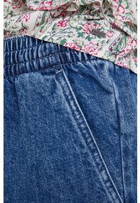 GAP szorty jeansowe damskie gładkie high waist. Stan: podwyższony. Kolor: niebieski. Materiał: jeans. Wzór: gładki #4