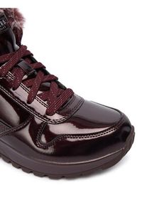 skechers - Skechers Botki Uno Rugged 168126/BURG Bordowy. Kolor: czerwony. Materiał: skóra
