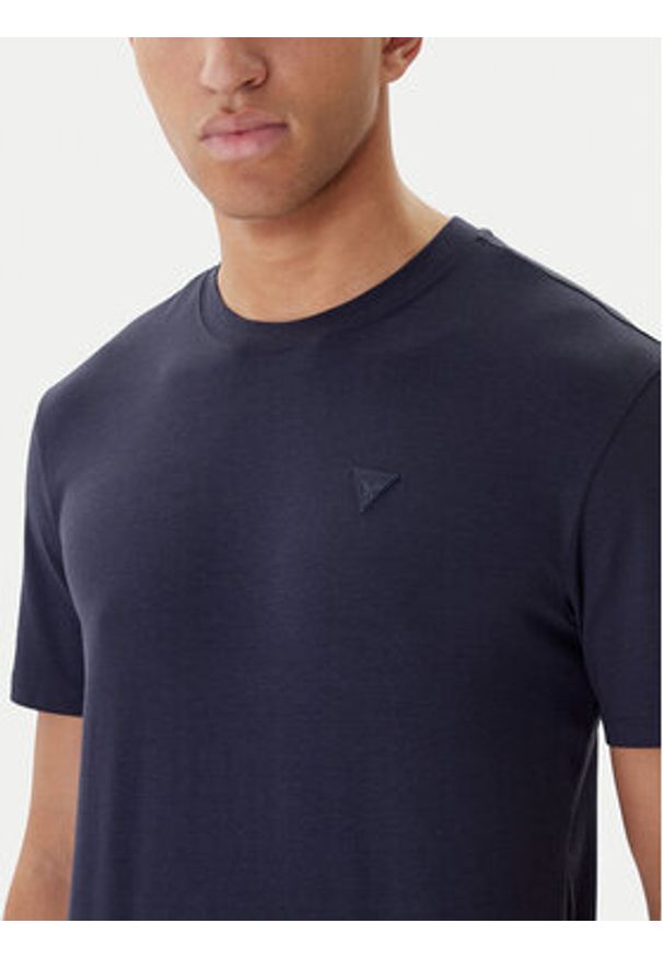 Guess T-Shirt Z2YI12 JR06K Granatowy Regular Fit. Kolor: niebieski. Materiał: bawełna