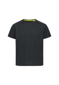 Stedman - Koszulka Dziecięca/dziecięca Raglan Active T-shirt. Kolor: czarny. Długość rękawa: raglanowy rękaw #1