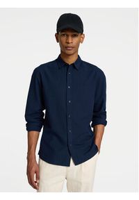 Selected Homme Koszula 16078867 Granatowy Slim Fit. Kolor: niebieski. Materiał: bawełna #3