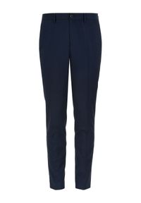 Ochnik - Granatowe spodnie garniturowe męskie. Kolor: niebieski. Materiał: bawełna #3