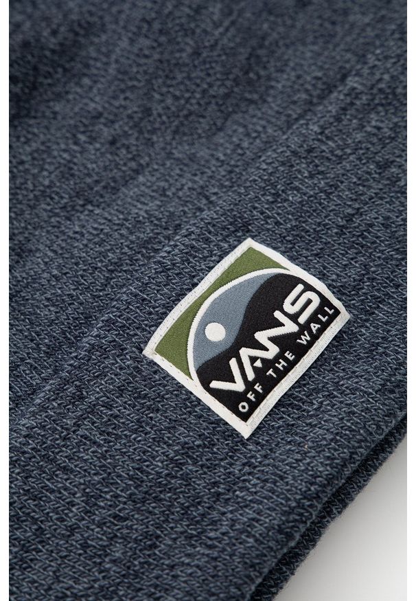 Vans - Czapka. Kolor: niebieski. Materiał: materiał, dzianina