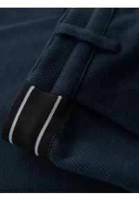 Ombre Clothing - Dzianinowe spodnie męskie z gumką w pasie - granatowe V3 - Rozmiar: XL. Kolor: niebieski. Materiał: dzianina