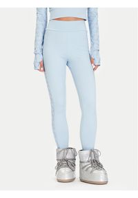 Guess Legginsy W5BB72 K7182 Niebieski Slim Fit. Kolor: niebieski. Materiał: syntetyk