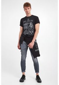 Philipp Plein - T-shirt męski PHILIPP PLEIN. Materiał: prążkowany. Długość rękawa: krótki rękaw. Długość: krótkie. Wzór: nadruk, aplikacja #5