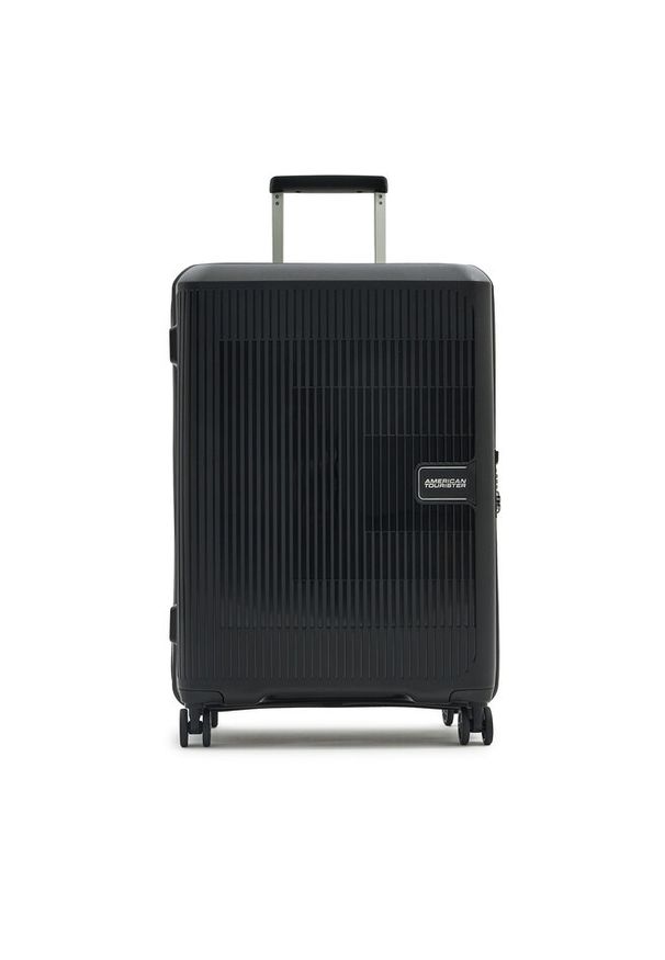 AMERICAN TOURISTER - Średnia Twarda Walizka American Tourister. Kolor: czarny