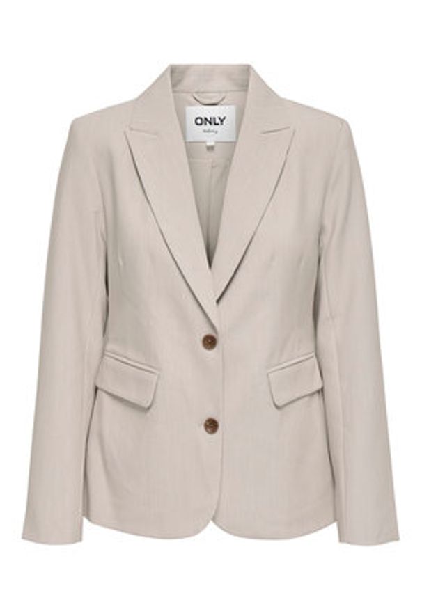 only - ONLY Marynarka Raven 15338389 Beżowy Slim Fit. Kolor: beżowy. Materiał: syntetyk