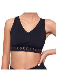 Top sportowy damski Superdry Active Studio. Kolor: niebieski. Sport: fitness #1