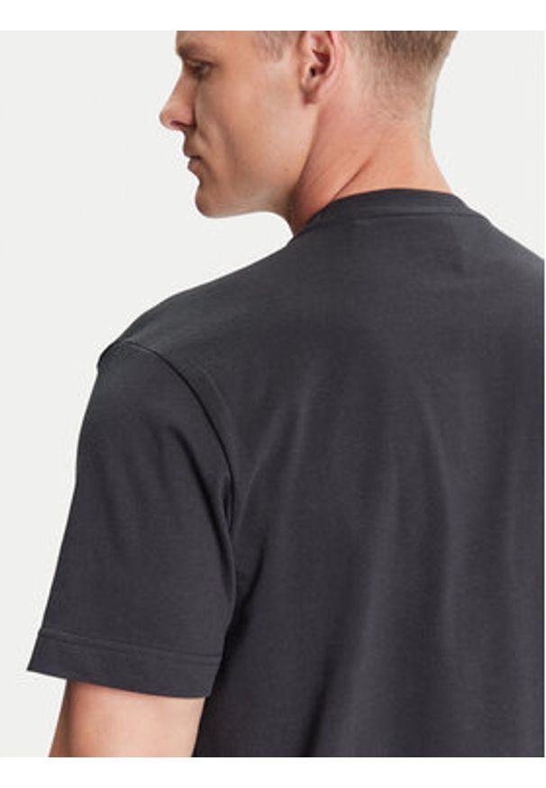 Hugo - HUGO T-Shirt Split Logo 50544185 Czarny Relaxed Fit. Kolor: czarny. Materiał: bawełna