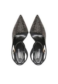 Pinko - PINKO Sandały Lisette Slingback PE 23 BLKS1 100566 A0N6 Czarny. Kolor: czarny. Materiał: skóra, zamsz #6