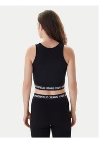Karl Lagerfeld Jeans Top B1W17048 Czarny Slim Fit. Kolor: czarny. Materiał: bawełna #4