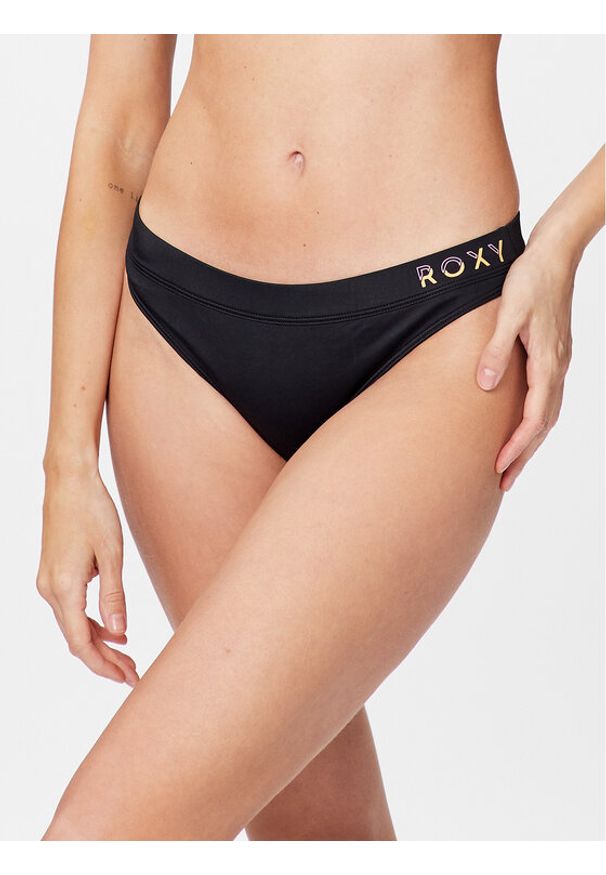 Roxy Dół od bikini ERJX404567 Czarny. Kolor: czarny. Materiał: syntetyk