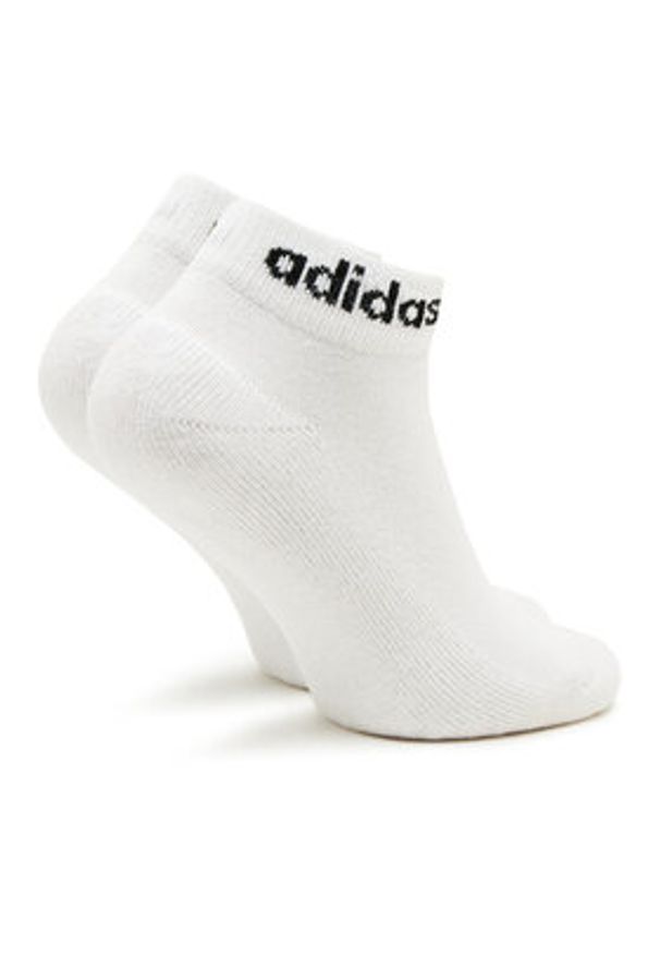 Adidas - adidas Skarpety Niskie Unisex Linear Ankle Socks Cushioned Socks 3 Pairs HT3457 Biały. Kolor: biały. Materiał: bawełna