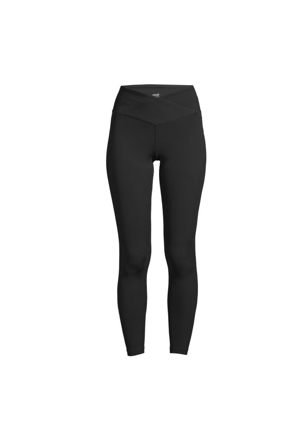 CASALL - Damskie legginsy z wysokim stanem Casall Overlap. Stan: podwyższony. Kolor: czarny. Materiał: tkanina. Sport: fitness