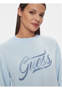 Guess Bluza W4RQ14 KB681 Błękitny Regular Fit. Kolor: niebieski. Materiał: bawełna, syntetyk #5