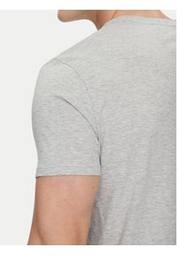 Lacoste T-Shirt TH6709 Szary Regular Fit. Kolor: szary. Materiał: bawełna