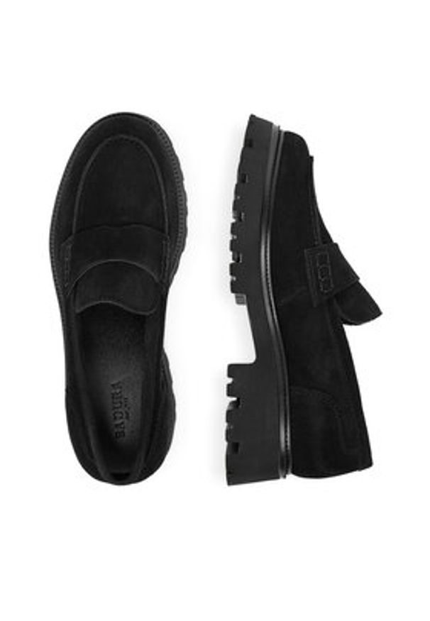 Badura Loafersy C-AVAH-25050LM Czarny. Kolor: czarny. Materiał: zamsz, skóra