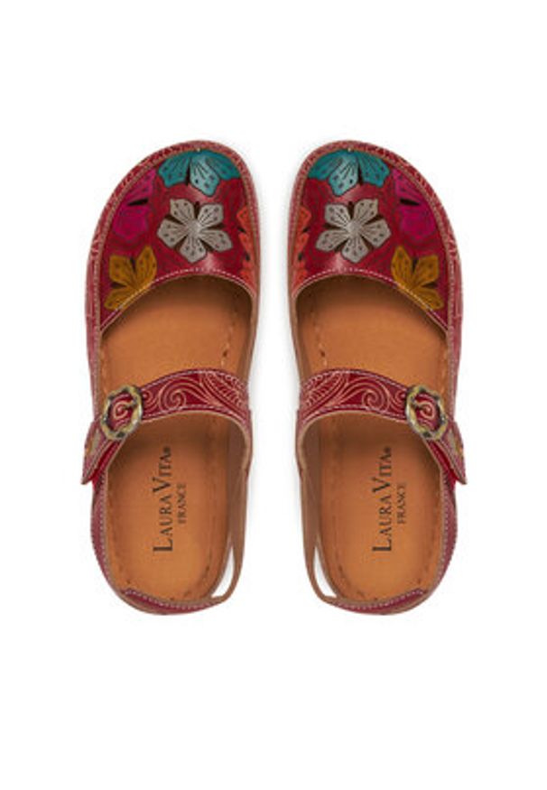 Laura Vita Sandały Biscuit 23 Czerwony. Kolor: czerwony. Materiał: skóra