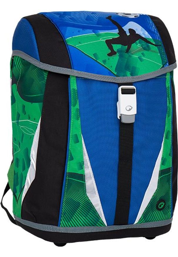 Bagmaster - BAGMASTER Plecak szkolny Polo 7 B Blue/green/black