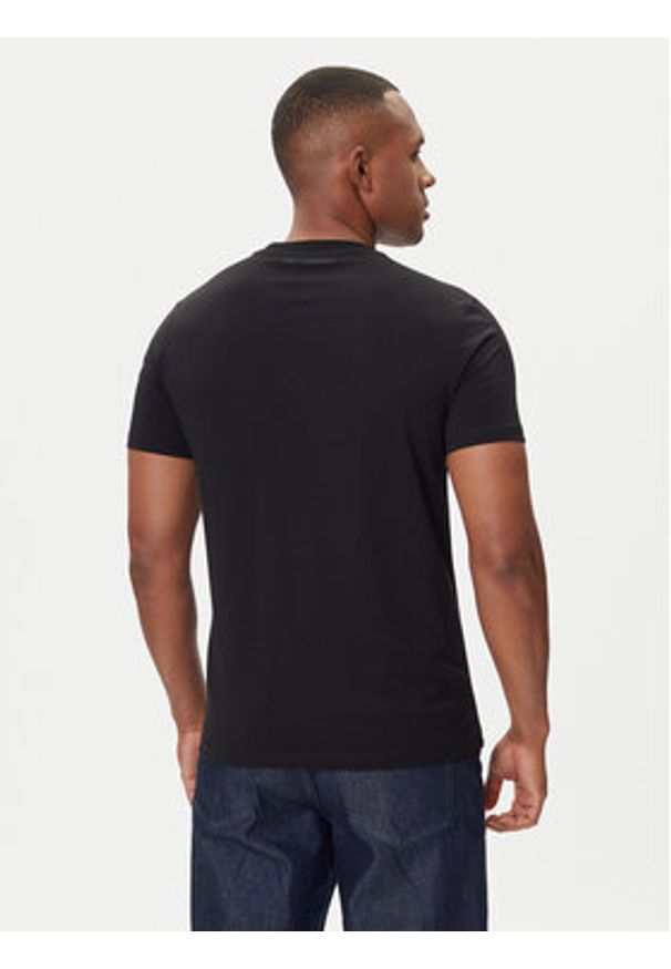Karl Lagerfeld - KARL LAGERFELD T-Shirt 755072 554255 Czarny Regular Fit. Typ kołnierza: dekolt w karo. Kolor: czarny. Materiał: bawełna