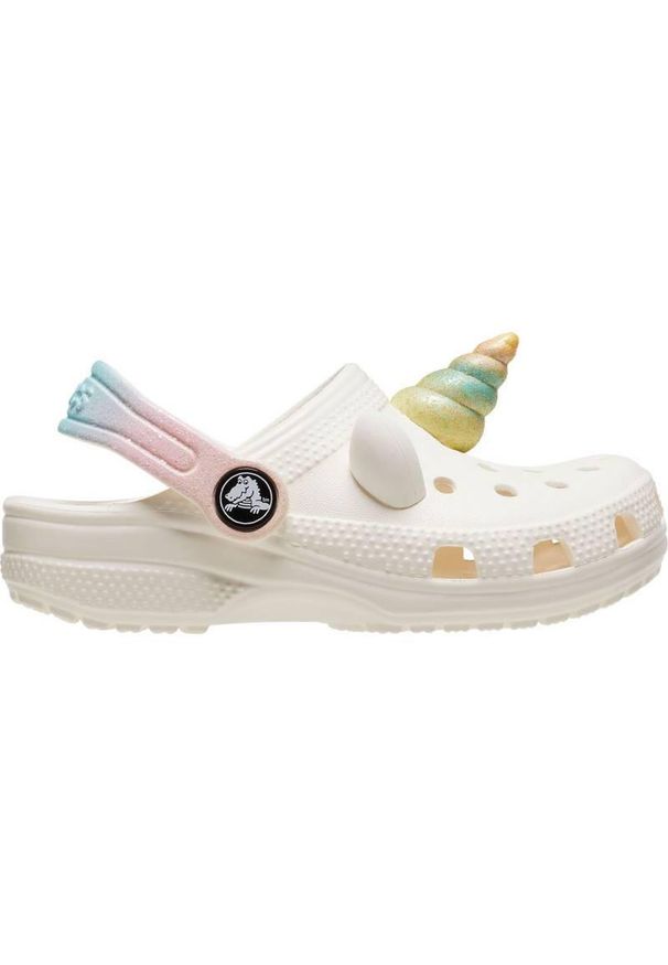 Klapki dziecięce Crocs Classic IAM Rainbow Unicorn CgT. Kolor: biały