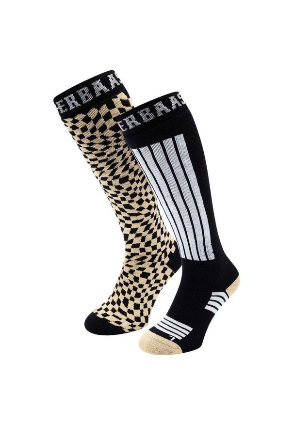 POEDERBAAS - Skarpety narciarskie - 2 pary - Warm Sand. Kolor: beżowy. Materiał: akryl, wełna, poliamid, elastan. Sport: narciarstwo