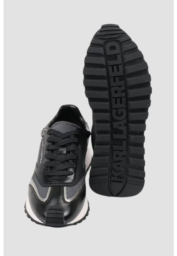Karl Lagerfeld - KARL LAGERFELD Czarne damskie sneakersy KAIRO NFT Peep Lo Lace, Rozmiar 41. Kolor: czarny. Materiał: materiał