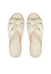 TOMMY HILFIGER - Tommy Hilfiger Espadryle Satin Espadrille Mule FW0FW08502 Beżowy. Kolor: beżowy. Materiał: materiał #5