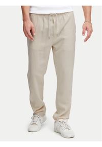 !SOLID - Solid Spodnie materiałowe 21107170 Beżowy Regular Fit. Kolor: beżowy. Materiał: len