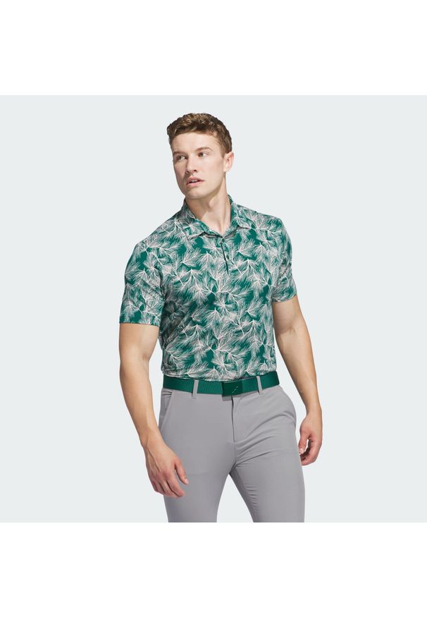 Adidas - Koszulka polo Ultimate365 Mesh Print. Typ kołnierza: polo. Kolor: różowy. Materiał: mesh. Wzór: nadruk. Styl: sportowy