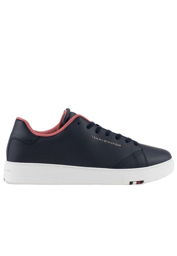 TOMMY HILFIGER - Buty Tommy Hilfiger Elevated RBW Cupsole FM0FM04487-DW5 - granatowe. Okazja: na co dzień. Kolor: niebieski. Materiał: guma, skóra, materiał, kauczuk, poliester. Szerokość cholewki: normalna