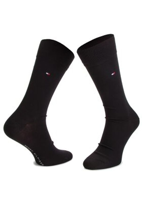TOMMY HILFIGER - Tommy Hilfiger Skarpety długie 342021001 Czarny. Kolor: czarny. Materiał: materiał