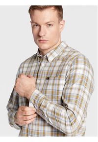 Lee Koszula Button down L880DG85 112322587 Beżowy Regular Fit. Typ kołnierza: button down. Kolor: beżowy. Materiał: bawełna #3