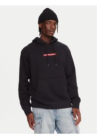 Quiksilver Bluza Dna EQYFT05121 Czarny Oversize. Kolor: czarny. Materiał: bawełna