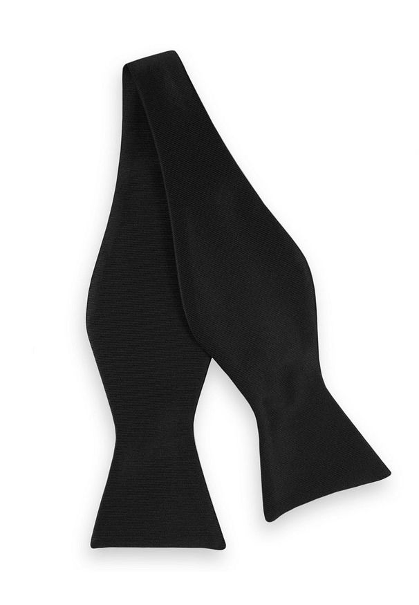 Czarna muszka EM Men's Accessories elegancka, w prążki