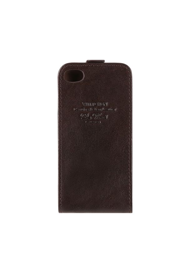 Wittchen - Etui na iPhone 4 skórzane. Kolor: brązowy. Materiał: skóra. Wzór: aplikacja