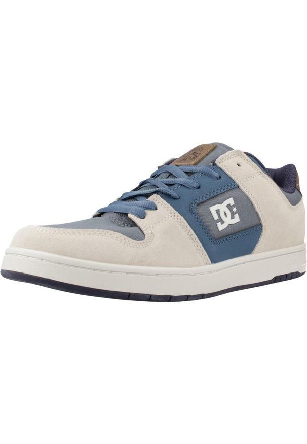 DC Shoes - Buty DC MANTECA 4 Niebieski. Okazja: na co dzień. Kolor: niebieski, wielokolorowy, biały. Materiał: skóra. Szerokość cholewki: normalna