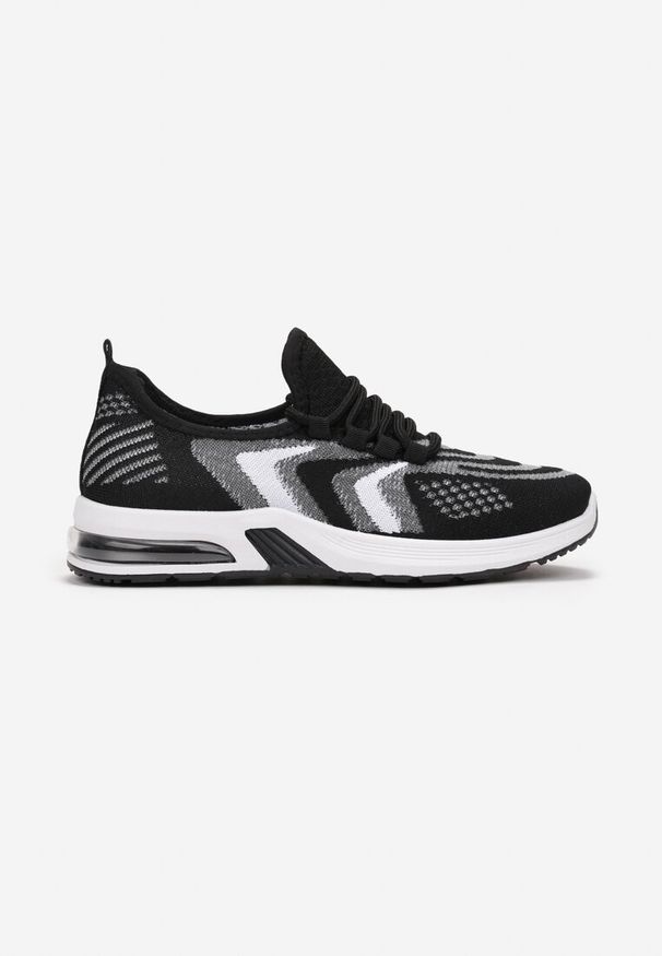 Born2be - Czarne Buty Sportowe Adialla. Okazja: na co dzień. Wysokość cholewki: przed kostkę. Zapięcie: bez zapięcia. Kolor: czarny. Materiał: materiał. Szerokość cholewki: normalna. Wzór: aplikacja