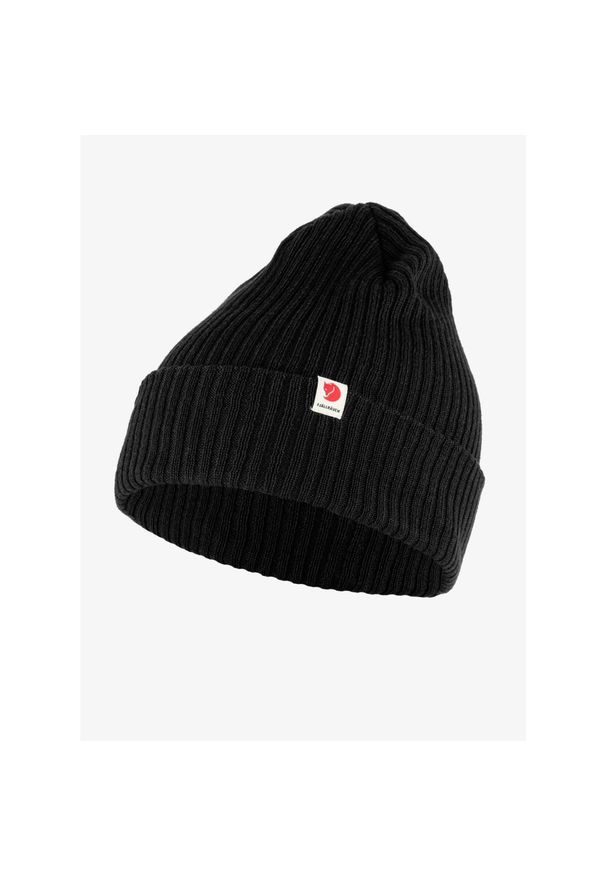Fjällräven - Czapka zimowa Fjallraven Rib Hat - black. Kolor: czarny. Sezon: zima