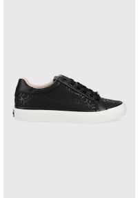 Calvin Klein tenisówki damskie kolor czarny. Nosek buta: okrągły. Zapięcie: sznurówki. Kolor: czarny. Materiał: guma
