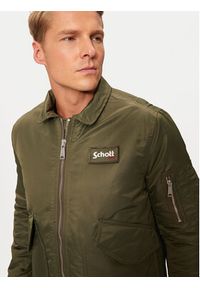 SCHOTT N.Y.C. Kurtka bomber 210100RS Zielony Regular Fit. Kolor: zielony. Materiał: syntetyk #3