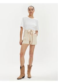 Vero Moda Szorty materiałowe Mia 10209543 Beżowy Slim Fit. Kolor: beżowy. Materiał: lyocell #9