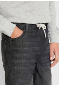 bonprix - Dżinsy z gumką w talii z czystej bawełny, regular fit (2 pary). Okazja: na uczelnię. Kolor: niebieski. Wzór: aplikacja #2