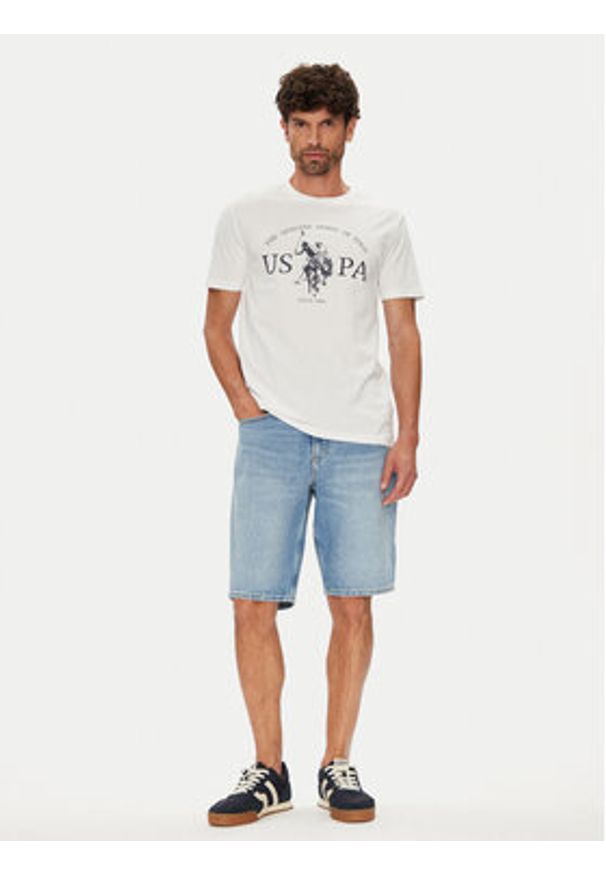 U.S. Polo Assn. T-Shirt MUP4203 Biały Regular Fit. Typ kołnierza: polo. Kolor: biały. Materiał: bawełna