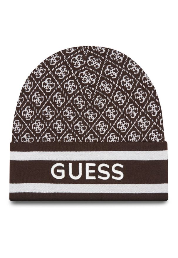 Czapka Guess. Kolor: brązowy